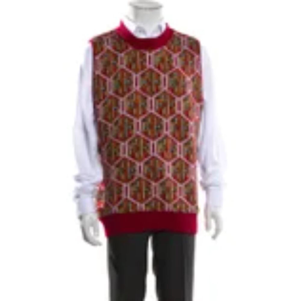 Ryan Knew Rare Logo Print Sweater Vest Sz XL Streetwear/Grandpacore/Indie/Skate